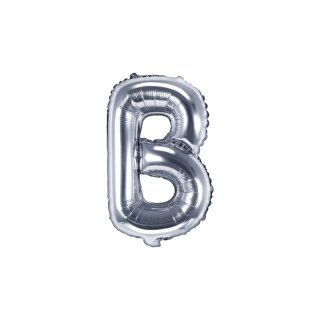 Fóliový balonek, písmeno "B", stříbrný (zn. PartyDeco)