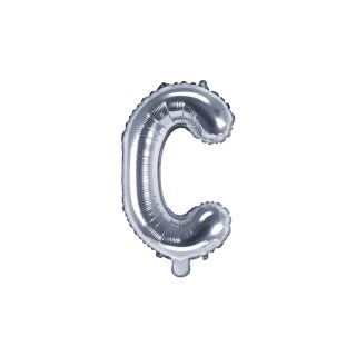 Foliový balonek, písmeno "C", stříbrný