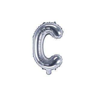 Fóliový balonek, písmeno "C", stříbrný (zn. PartyDeco)