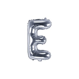 Foliový balonek, písmeno "E", stříbrný
