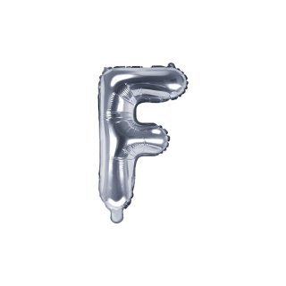 Foliový balonek, písmeno "F", stříbrný