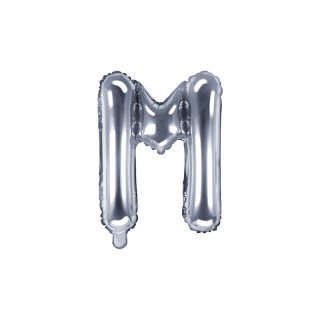 Foliový balonek, písmeno "M", stříbrný