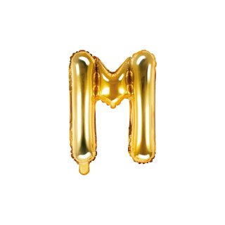 Foliový balonek, písmeno "M", zlatý