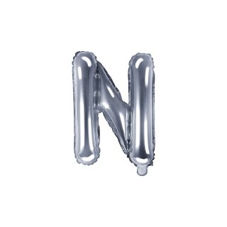 Foliový balonek, písmeno "N", stříbrný