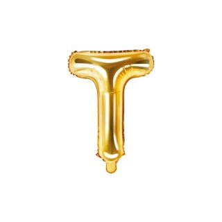 Foliový balonek, písmeno "T", zlatý