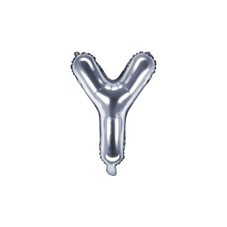 Foliový balonek, písmeno "Y", stříbrný