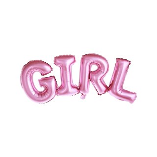 Fóliový balonek, nápis "Girl" (zn. PartyDeco)