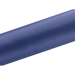 Satén v roli, tmavě modrý, 16cm/9m (zn. PartyDeco)