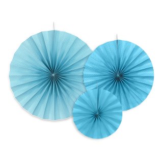 Dekorativní rozety 3ks - modré