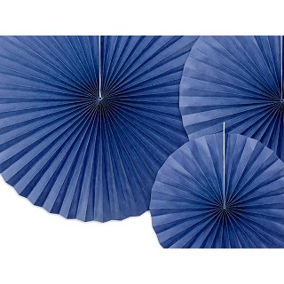 Dekorativní rozety 3ks - tmavě modré