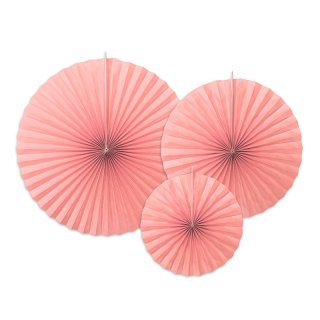 Dekorativní rozety 3ks - růžové