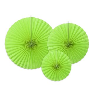 Dekorativní rozety 3ks - světle zelené