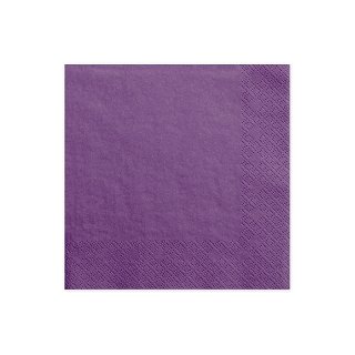 Ubrousky třívrstvé, světle fialové, 33*33 cm (zn. PartyDeco)