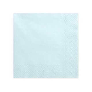 Ubrousky třívrstvé, světle modré, 40*40cm (zn. PartyDeco)