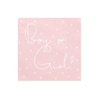 Ubrousky, Boy or Girl, 33*33cm (zn. PartyDeco)