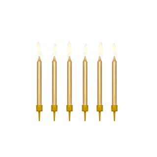 Narozeninové svíčky, zlaté 6cm
