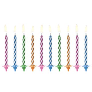 Narozeninové svíčky, Magic, 6cm, set 10ks (zn. PartyDeco)