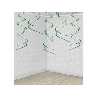 Závěsné dekorace, zelené, víry (zn. PartyDeco)