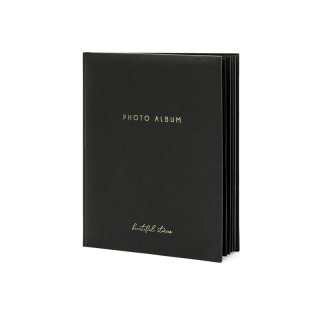 Fotoalbum, černé, "Photo album beautiful stories" (zn. PartyDeco)