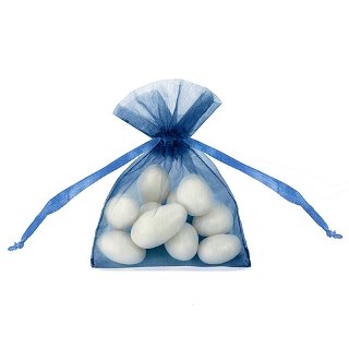 Pytlíček, organza, královská modrá, 10 cm (zn. PartyDeco)