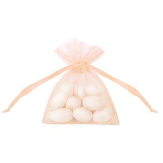Pytlíček, organza, lososová, 10 cm (zn. PartyDeco)