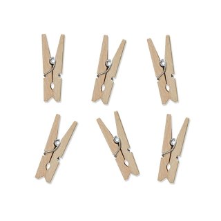 Dřevěné kolíčky, přírodní dřevo, 3.5 cm (zn. PartyDeco)