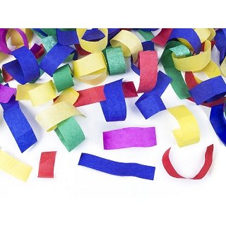 Vystřelovací konfety, barevný mix proužky, 20 cm (zn. PartyDeco)