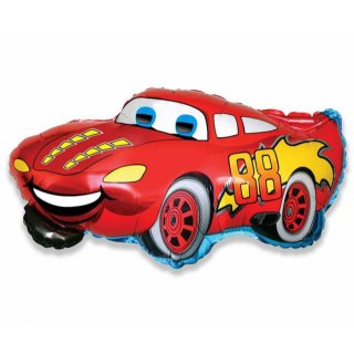 Fóliový balónek Smějící se auto alá Blesk McQueen / Auta Cars, velikost 61cm (zn. Flexmetal)
