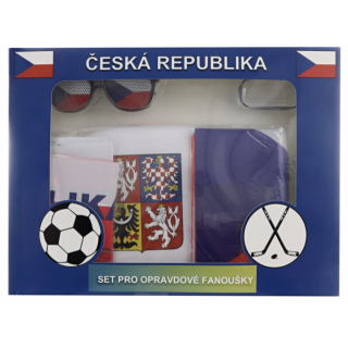 Fandící set Česká republika s kloboukem