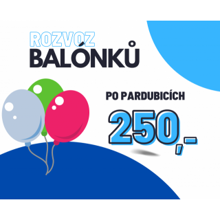 Rozvoz balónků po Pardubicích