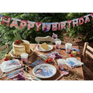 Závěsný papírový banner Elza FROZEN / Ledové Království - Happy Birthday, délka 230cm (zn. Procos)