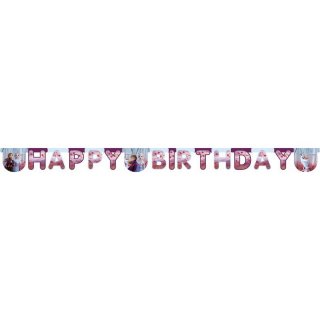 Závěsný papírový banner Elza FROZEN / Ledové Království - Happy Birthday, délka 230cm (zn. Procos)