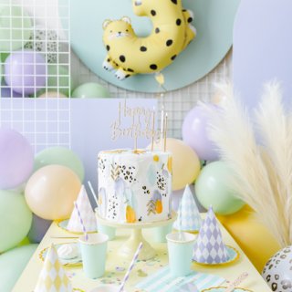 Dřevěný nápis / zápich do dortu Happy Birthday, 16.5cm (zn. PartyDeco)