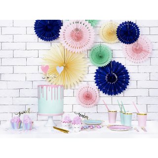 Dřevěné příbory - světle růžové koncovky, set 18ks (3x6) (zn. PartyDeco)