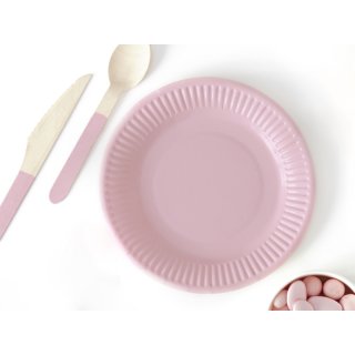 Dřevěné příbory - barevný pastelový mix, set 18ks (3x6) (zn. PartyDeco)