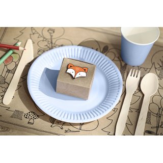 Dřevěné příbory - čistě přírodní bez vzorů, set 18ks (3x6) (zn. PartyDeco)