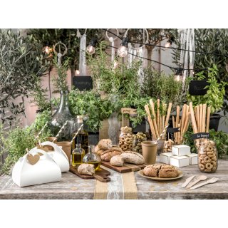 Dřevěné příbory - čistě přírodní bez vzorů, set 18ks (3x6) (zn. PartyDeco)