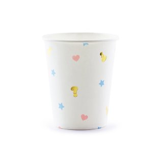 Papírové kelímky Gender Reveal - Kluk nebo Holka / Boy or Girl, set 6ks, 200ml (zn. PartyDeco)