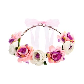 Květinová koruna, mix barev, 17cm (zn. PartyDeco)