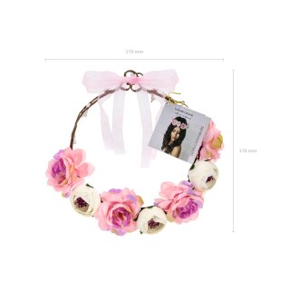 Květinová koruna, mix barev, 17cm (zn. PartyDeco)