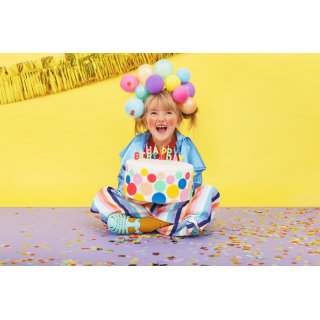 Narozeninové svíčky nápis HAPPY BIRTHDAY, mix barev, set 13ks (zn. PartyDeco)