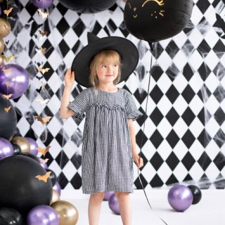 Závěsná girlanda Netopýři, délka 1.5m, šířka 11cm, zlatá metalická barva (zn. PartyDeco)