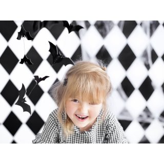 Závěsná girlanda Netopýři, délka 1.5m, šířka 11cm, černá barva (zn. PartyDeco