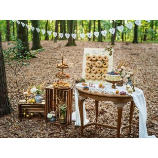 Srdcová girlanda, bílá, délka 1.8m (zn. PartyDeco)