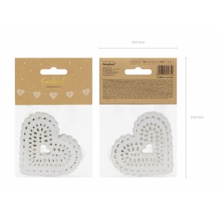 Srdcová girlanda, bílá, délka 1.8m (zn. PartyDeco)