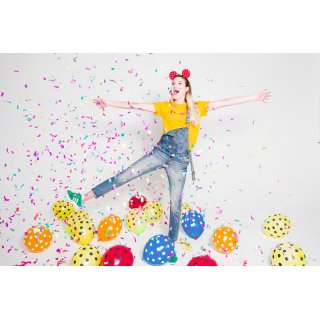 Vystřelovací konfety, barevné proužky, papírové, délka 60cm (zn. PartyDeco)