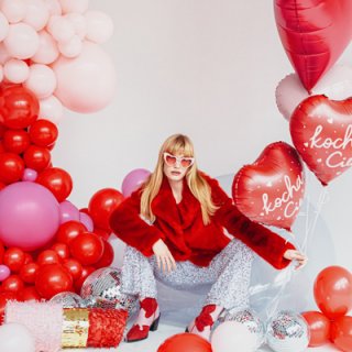 Fóliový balónek SRDCE velké, rozměr 75x64.5 cm, červená barva (zn. PartyDeco)