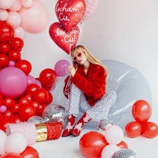 Fóliový balónek SRDCE velké, rozměr 75x64.5 cm, červená barva (zn. PartyDeco)