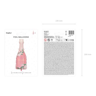 Fóliový balónek LAHEV Bride to Be, rozměr 49x108cm, růžovo-krémová barva (zn. PartyDeco)