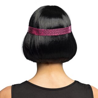 Paruka černá Charleston s čelenkou, styl 20. léta (zn. BOLAND)